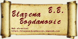 Blažena Bogdanović vizit kartica